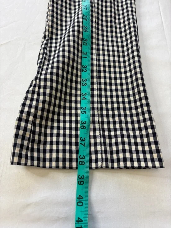 🖤 Veronica Beard Gingham Pants Womens 12 Black White Stretch Lined Career 🖤 - Picture 10 of 14